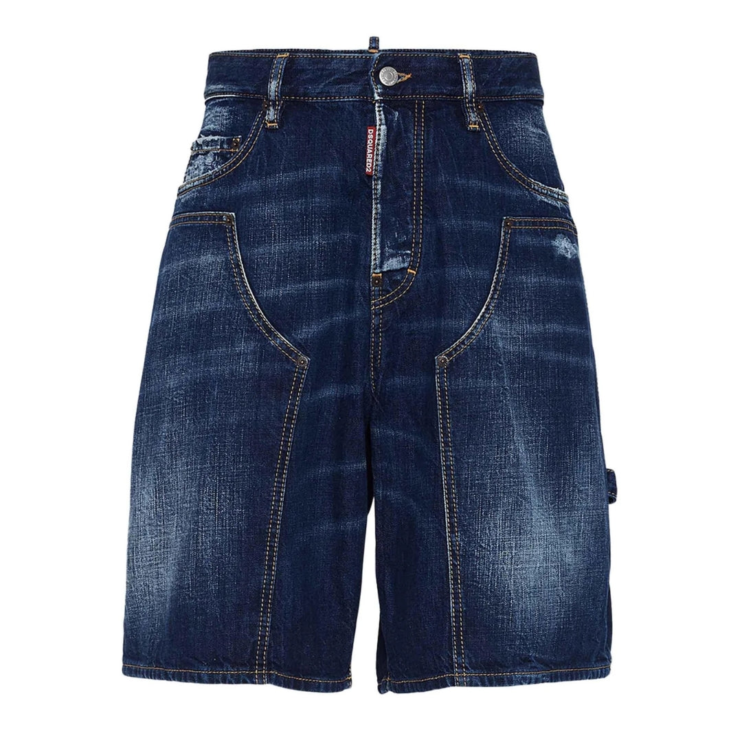 Dsquared2 Dark Semplice Carpenter Shorts Navy Blue W30