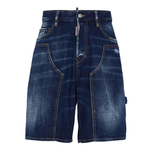 Dsquared2 Dark Semplice Carpenter Shorts Navy Blue W30