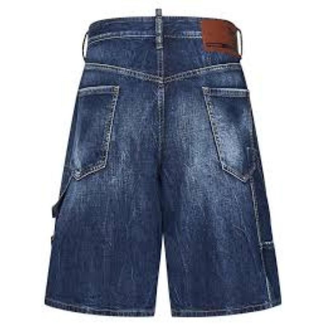 Dsquared2 Dark Semplice Carpenter Shorts Navy Blue W30