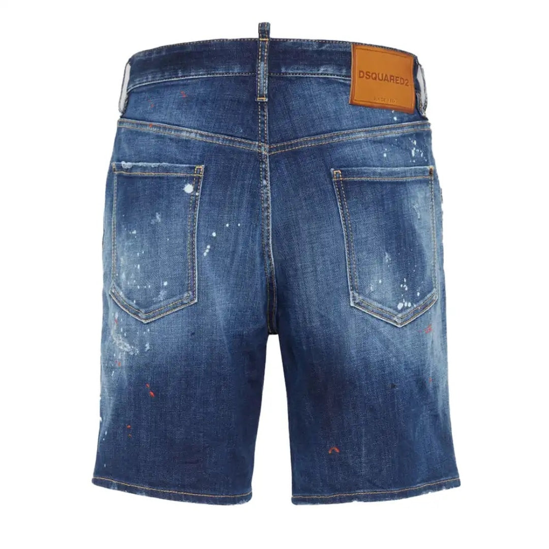 Dsquared2 Medium Easy Wash Marine Shorts Navy Blue W30