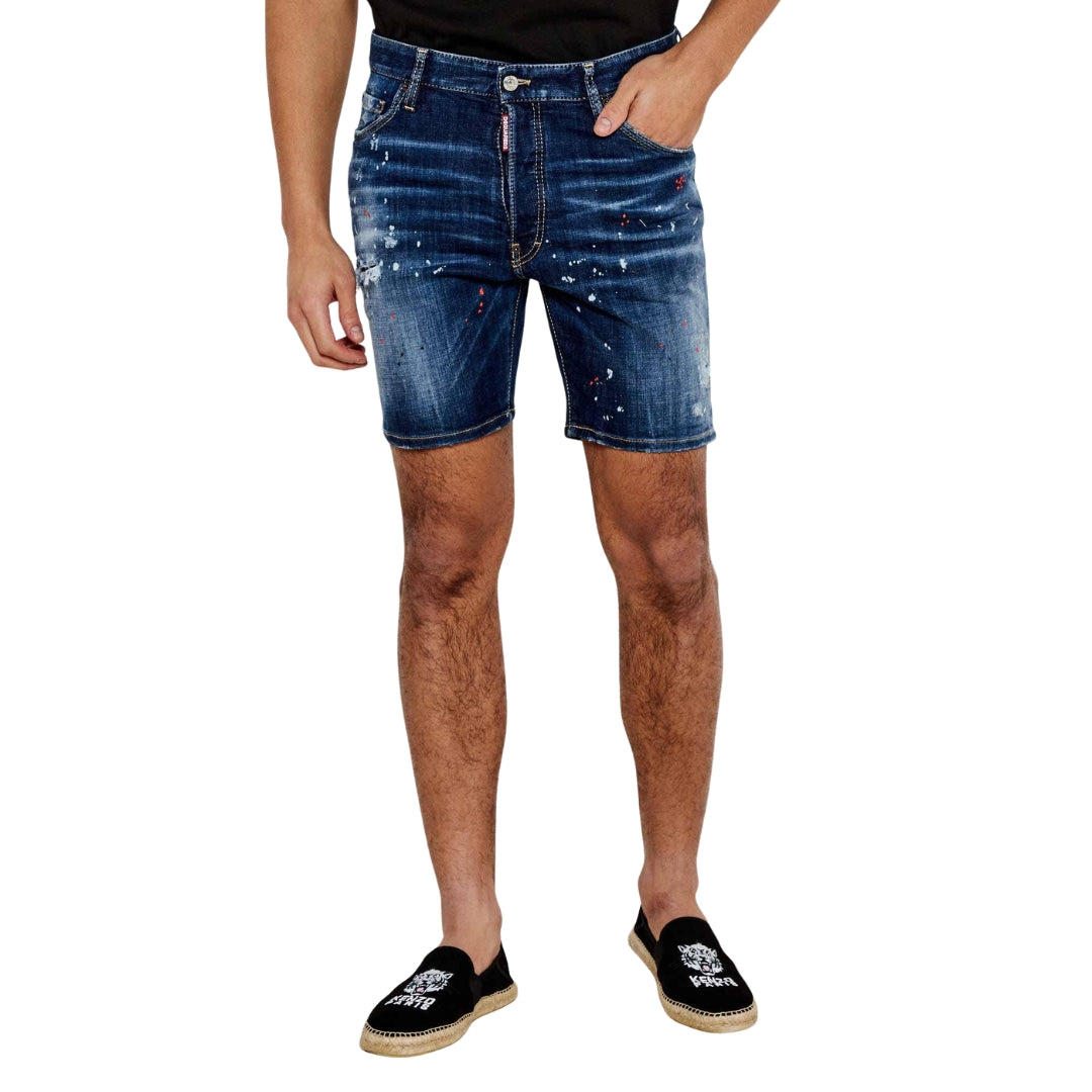 Dsquared2 Medium Easy Wash Marine Shorts Navy Blue W30