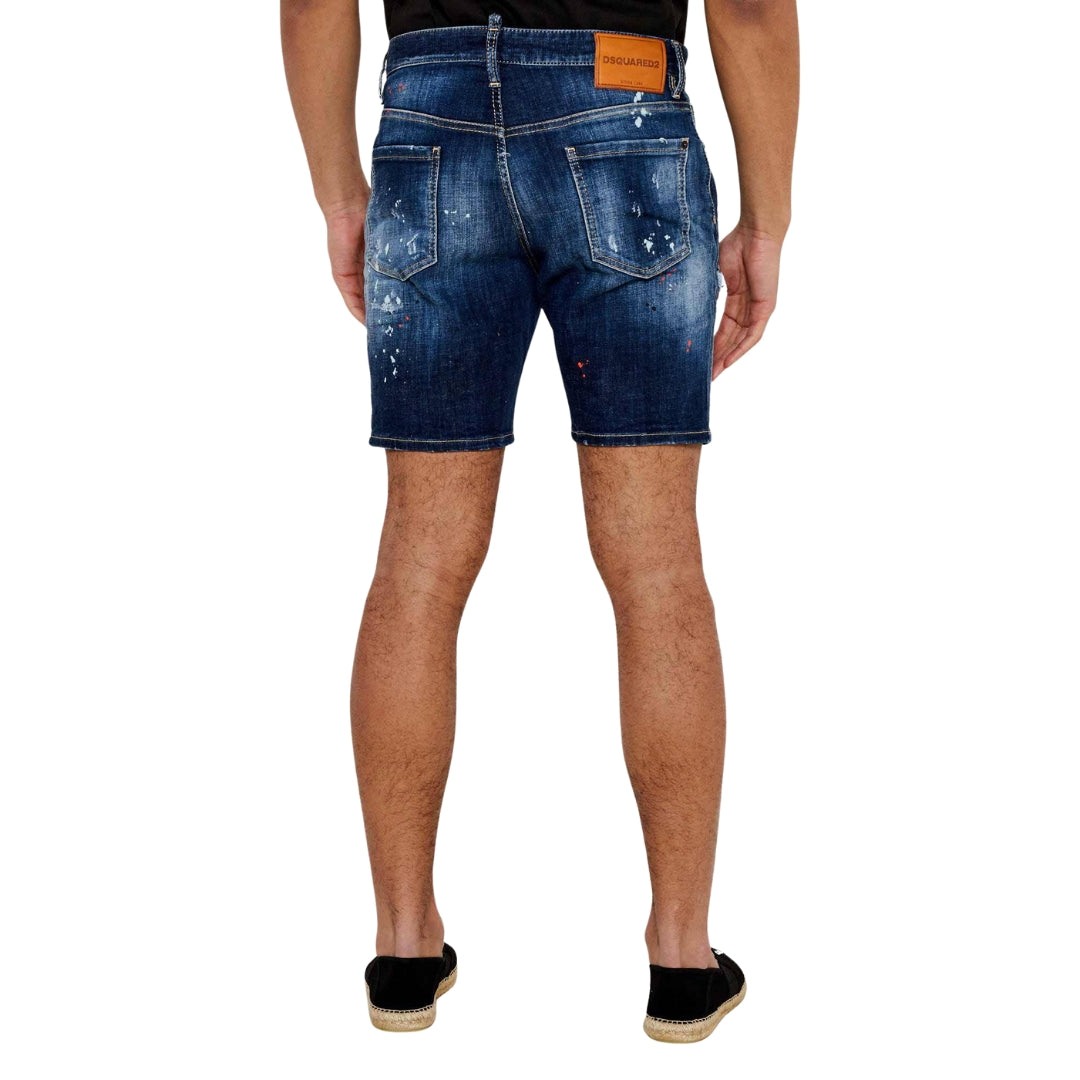 Dsquared2 Medium Easy Wash Marine Shorts Navy Blue W30