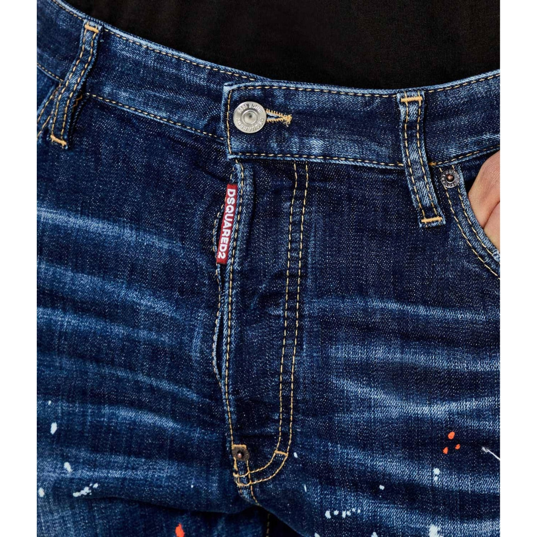 Dsquared2 Medium Easy Wash Marine Shorts Navy Blue W30