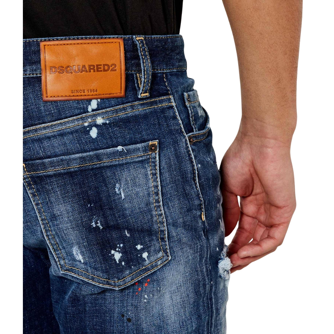 Dsquared2 Medium Easy Wash Marine Shorts Navy Blue W30