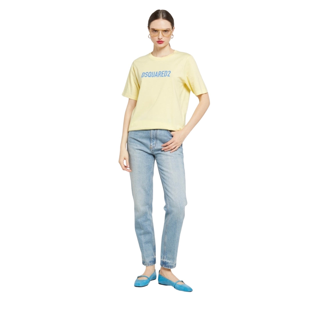 DSQUARED2 Eco Dyed Easy Yellow  T-Shirt XS