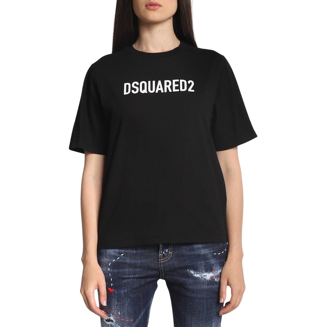 DSQUARED2 Bold Logo Print Black  T-Shirt XS