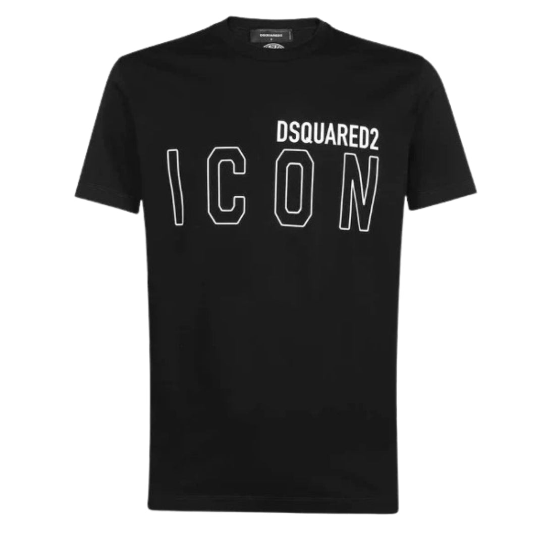 DSQUARED2 Icon Outline Logo Black  T-Shirt S