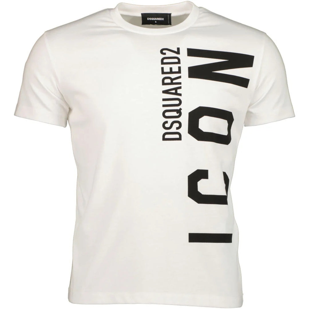 Dsquared2 Logo T-Shirt White Black Print M