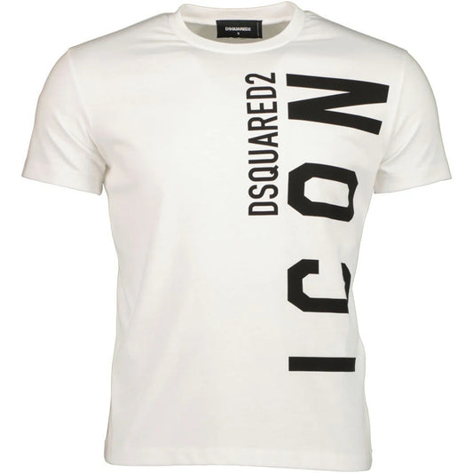 Dsquared2 Logo T-Shirt White Black Print M