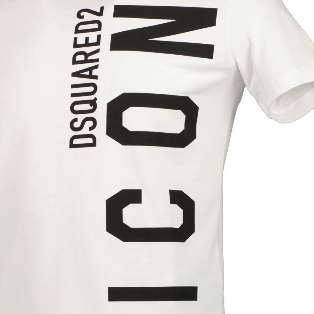 Dsquared2 Logo T-Shirt White Black Print M