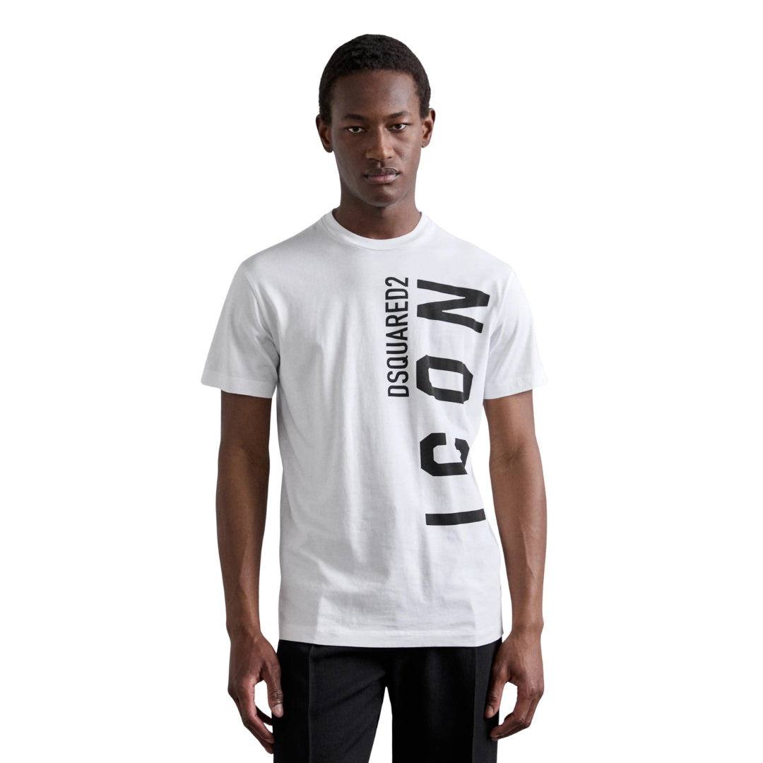 Dsquared2 Logo T-Shirt White Black Print M