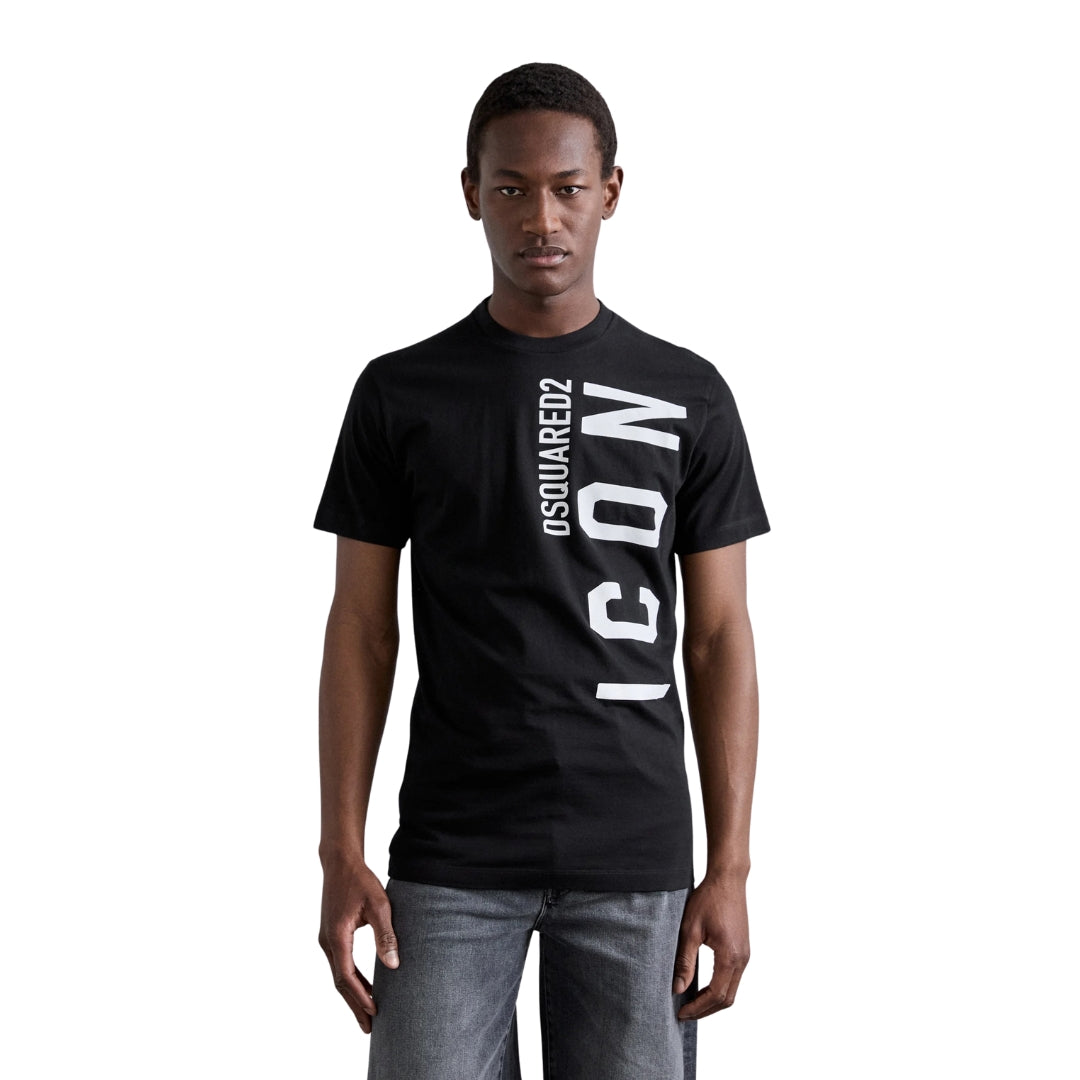 Dsquared2 Logo T-Shirt Black White Print S