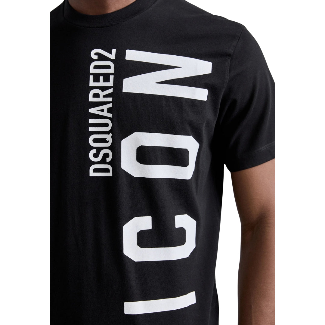 Dsquared2 Logo T-Shirt Black White Print S