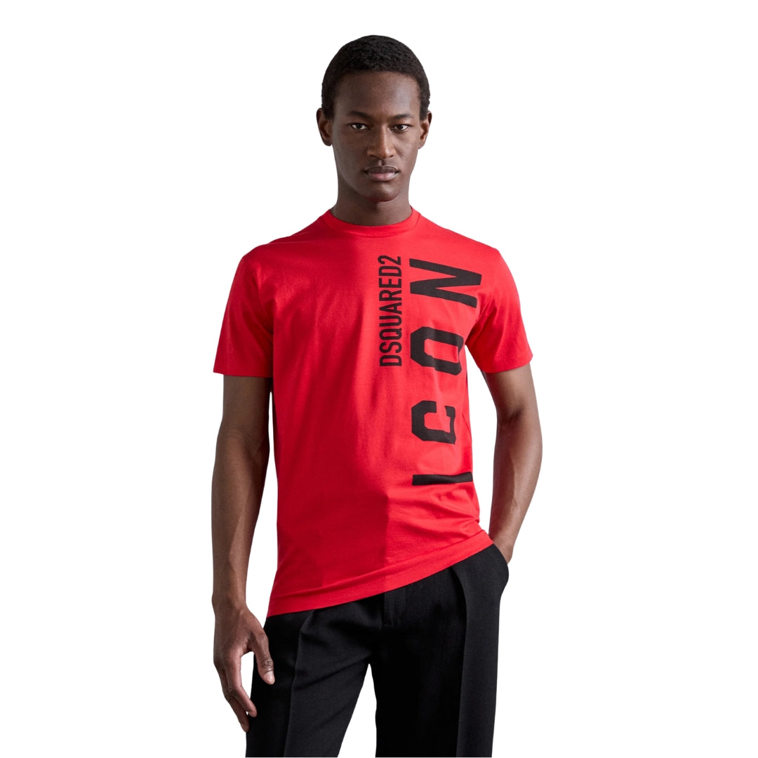 Dsquared2 Small Icon Logo T-Shirt Red Black Print S