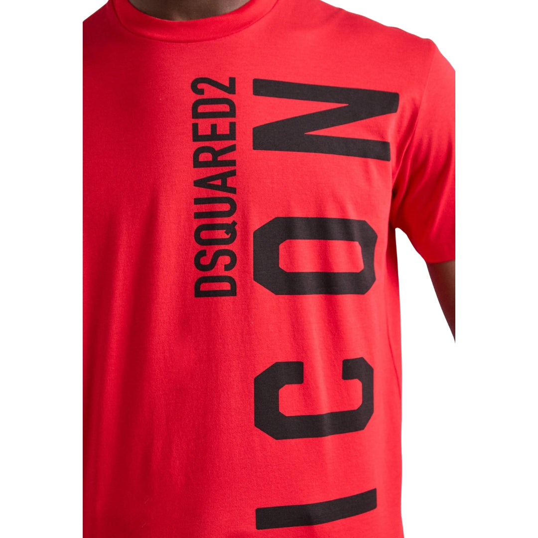 Dsquared2 Small Icon Logo T-Shirt Red Black Print S
