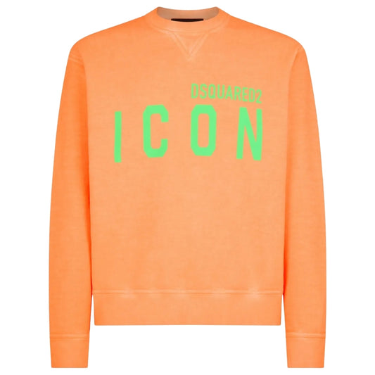 DSQUARED2 Icon Orange Crew Neck Jumoper XS