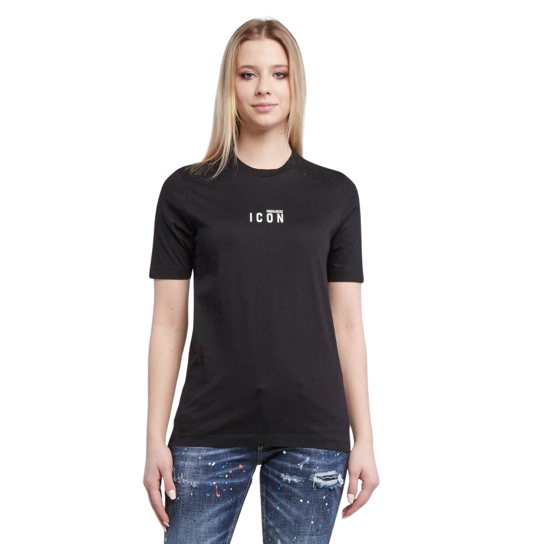 DSQUARED2 Icon Small Chest Logo Black  T-Shirt XXS
