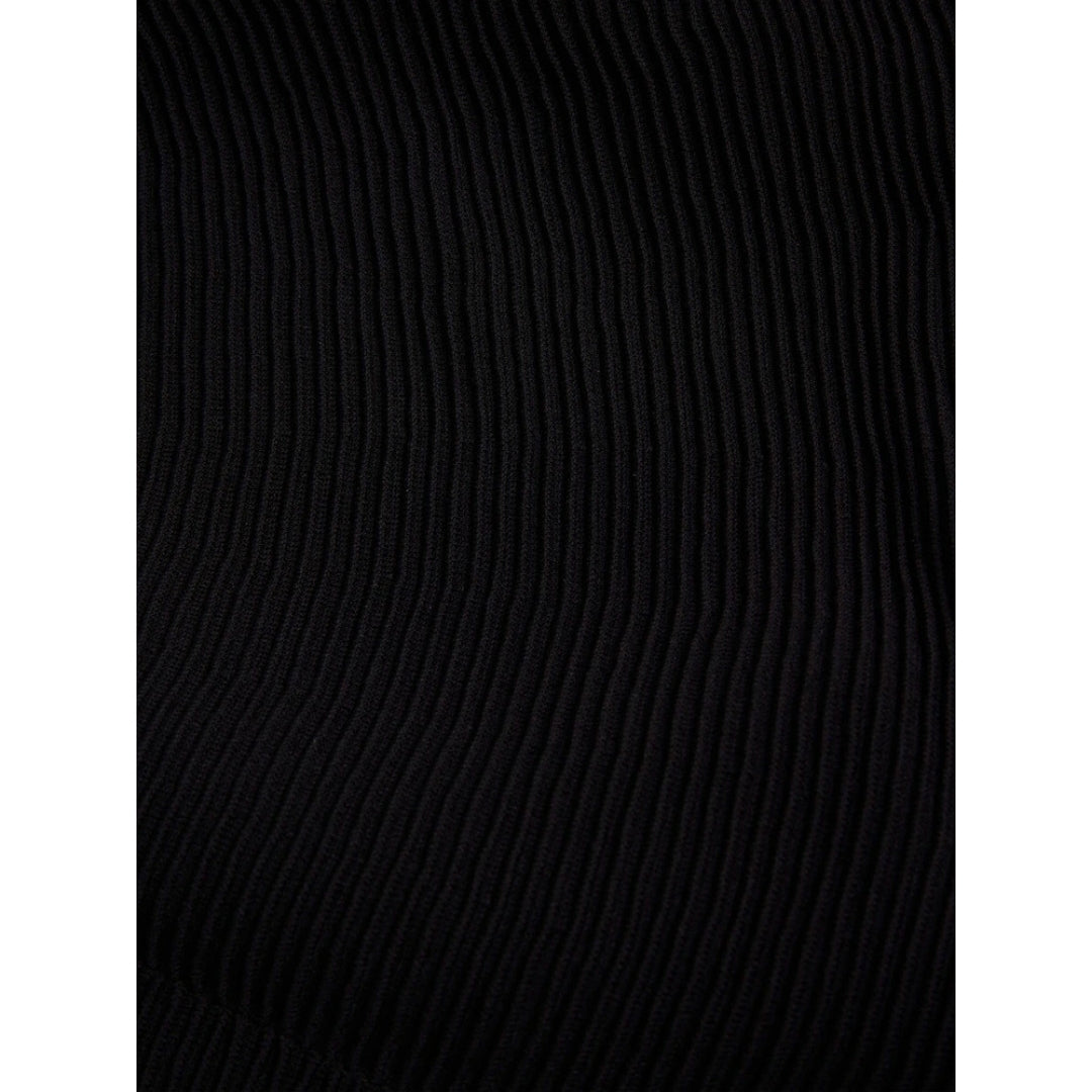 Ted Baker Saalli Knitted Black Skater Dress With Invisible Pane
