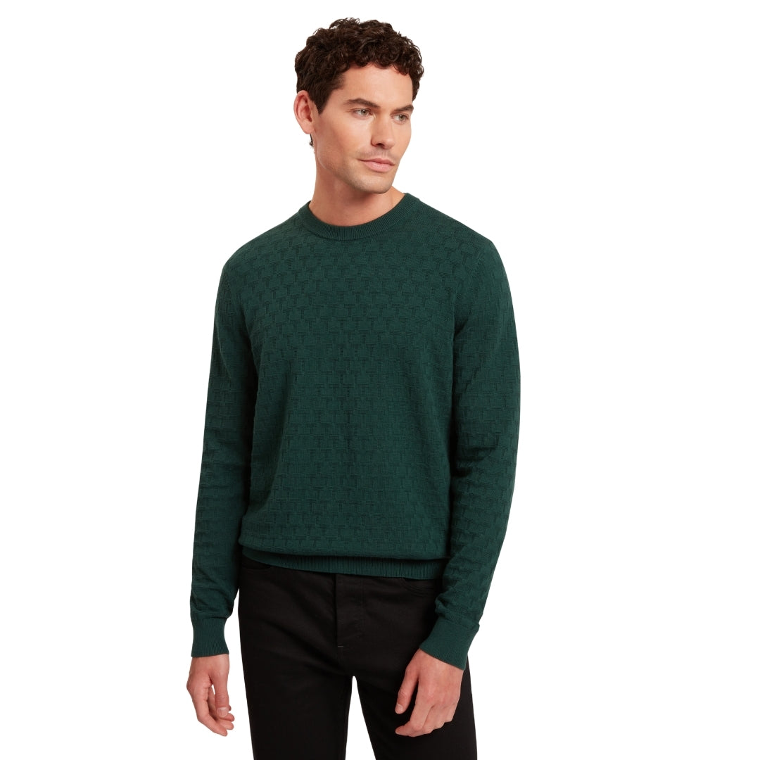 Ted Baker Sainsy T Stitch Dark Green Crew Neck Jumper