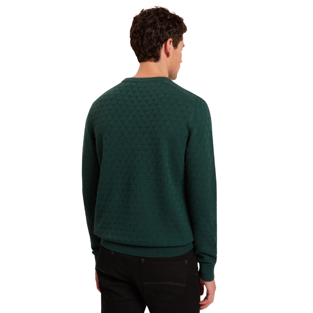 Ted Baker Sainsy T Stitch Dark Green Crew Neck Jumper