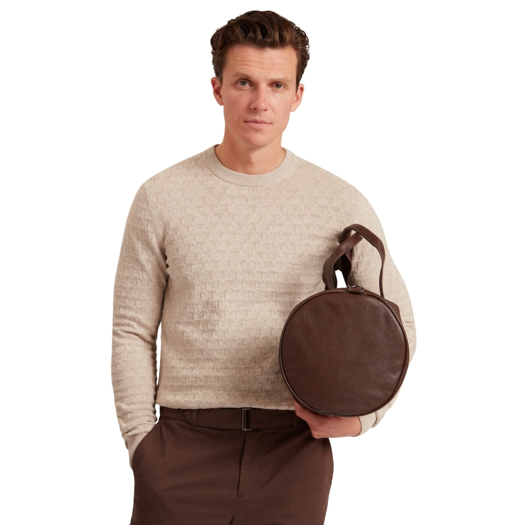 Ted Baker Sainsy T Stitch Crew Neck Natural Jumper