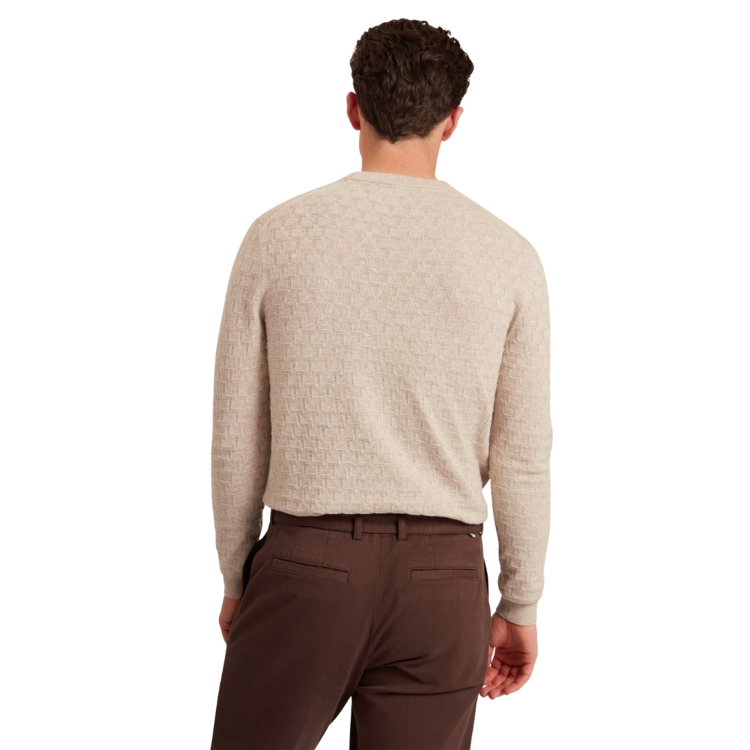 Ted Baker Sainsy T Stitch Crew Neck Natural Jumper