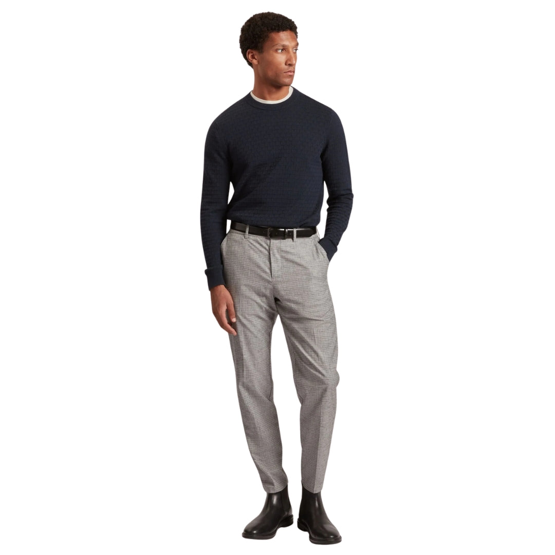 Ted Baker Sainsy T Stitch Navy Crew Neck Jumper