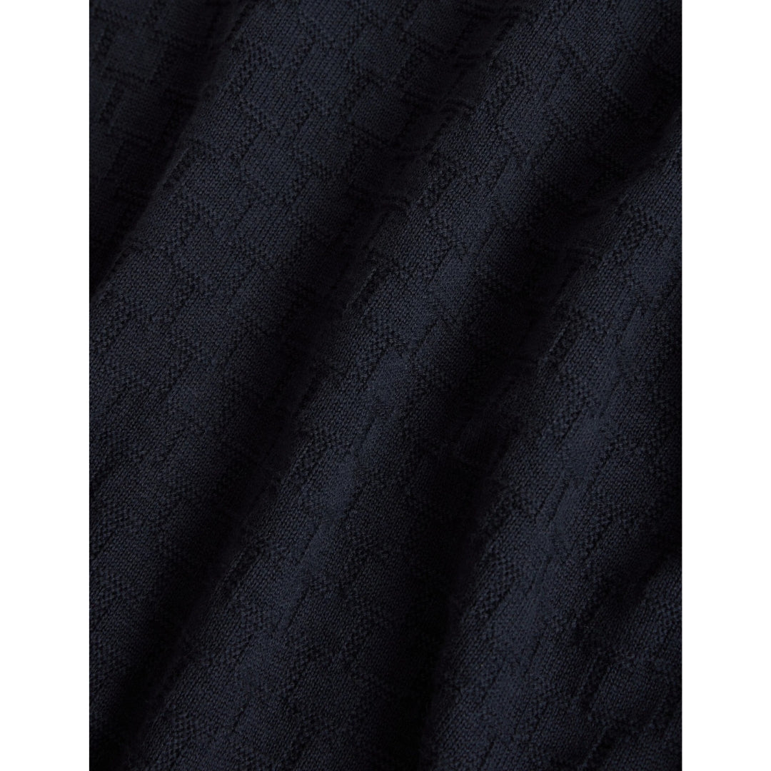 Ted Baker Sainsy T Stitch Navy Crew Neck Jumper