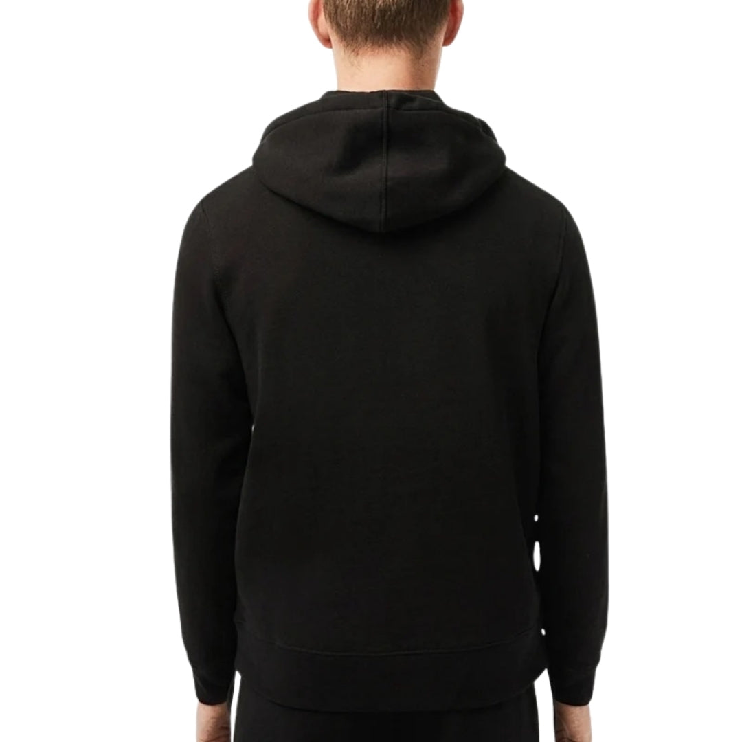 Lacoste Branded Tape Zull Zip Black Hoodie M