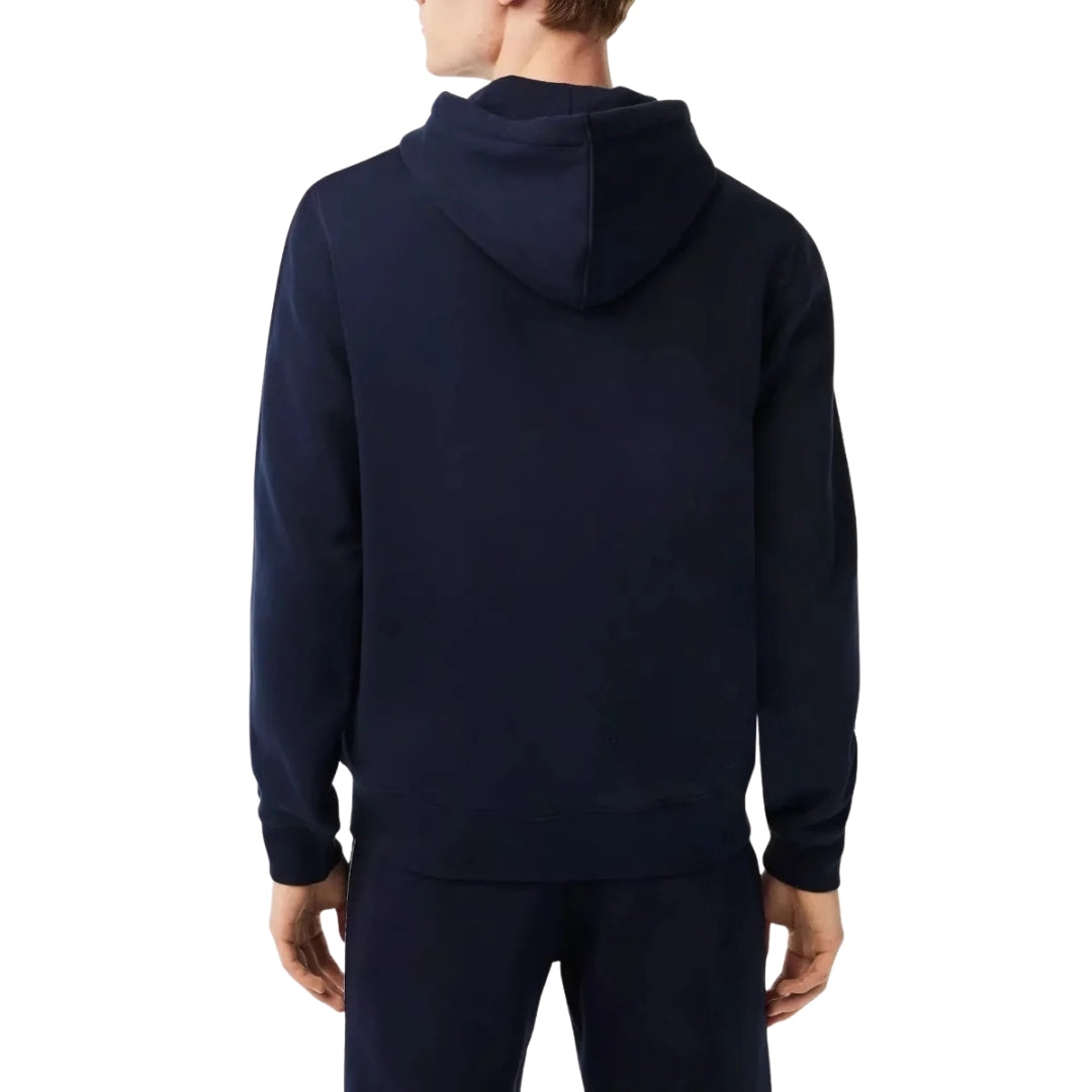Lacoste Branded Tape Zull Zip Navy Hoodie M