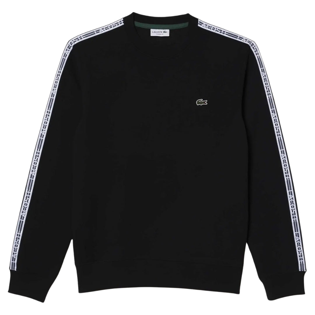 Lacoste Branded Tape Crewneck Black Jumper M