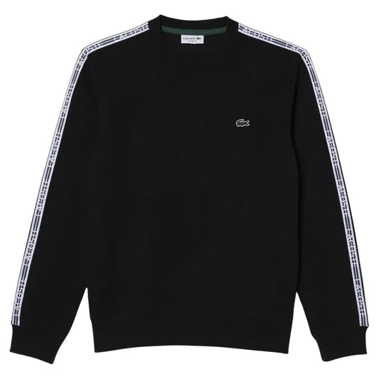 Lacoste Branded Tape Crewneck Black Jumper M