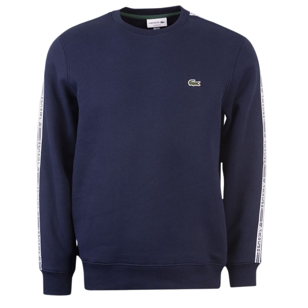 Lacoste Branded Tape Crewneck Navy Blue Jumper M