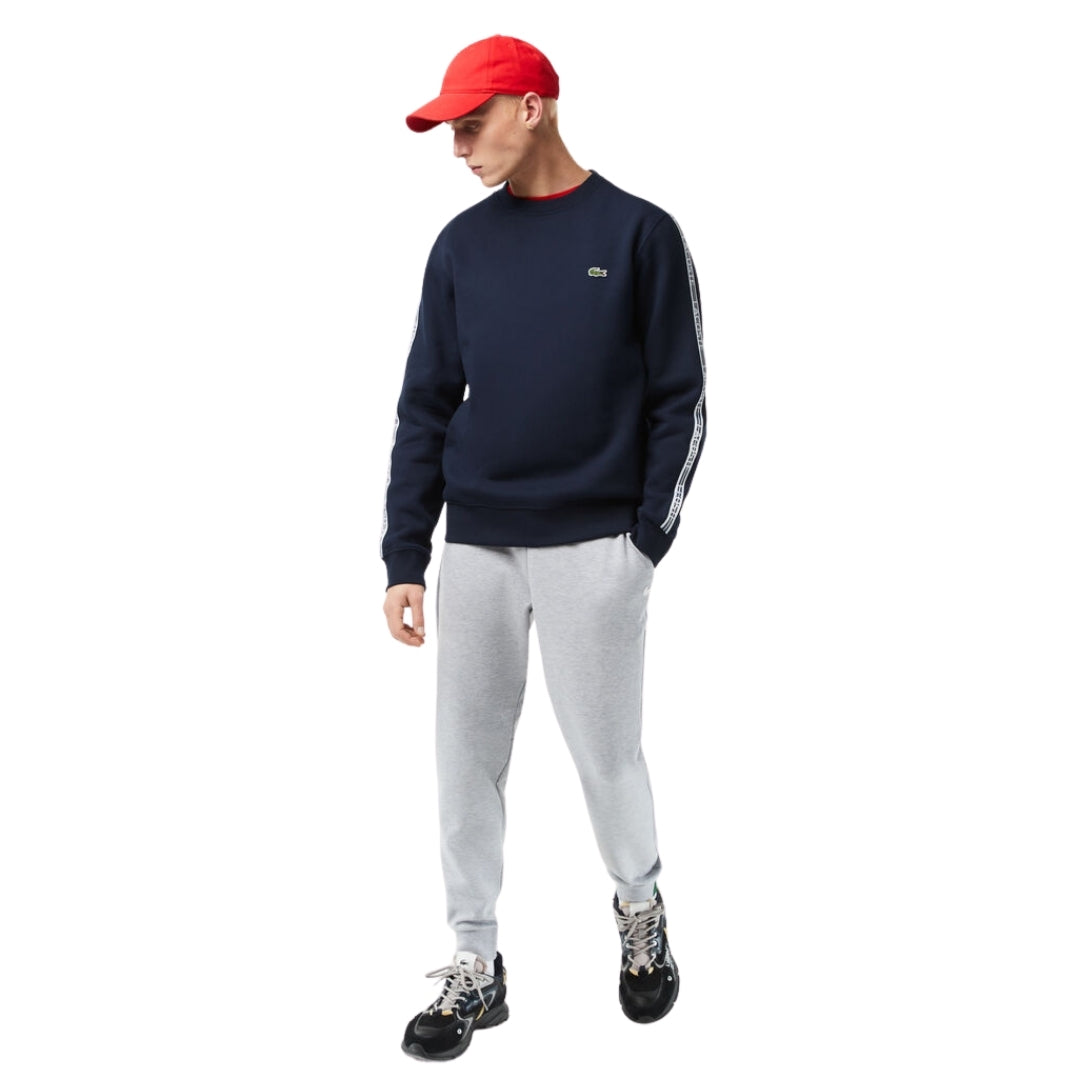 Lacoste Branded Tape Crewneck Navy Blue Jumper M