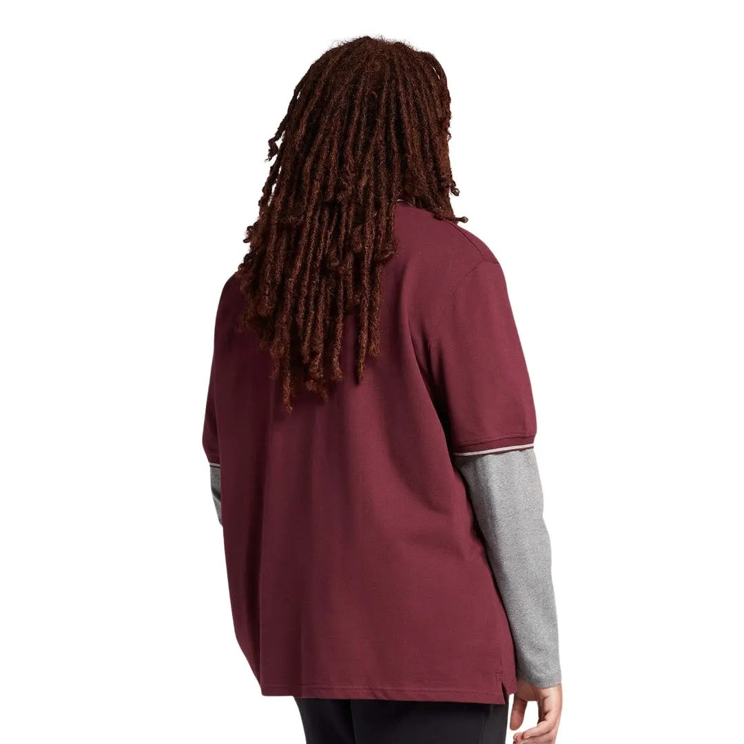Lyle & Scott Tipped Big & Tall Burgundy Polo Shirt