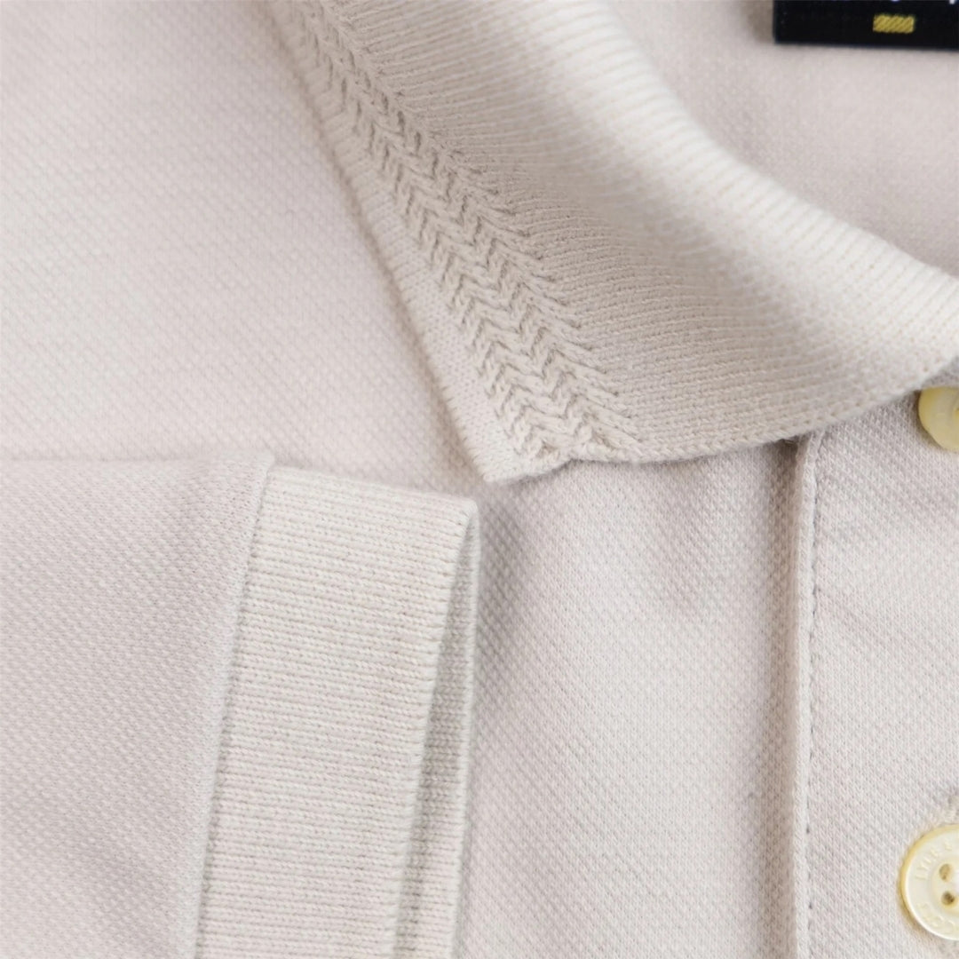 Lyle & Scott Rally Tipped Polo Shirt Beige S