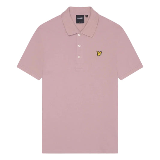 Lyle & Scott Field Thistle Pink Plain Polo Shirt