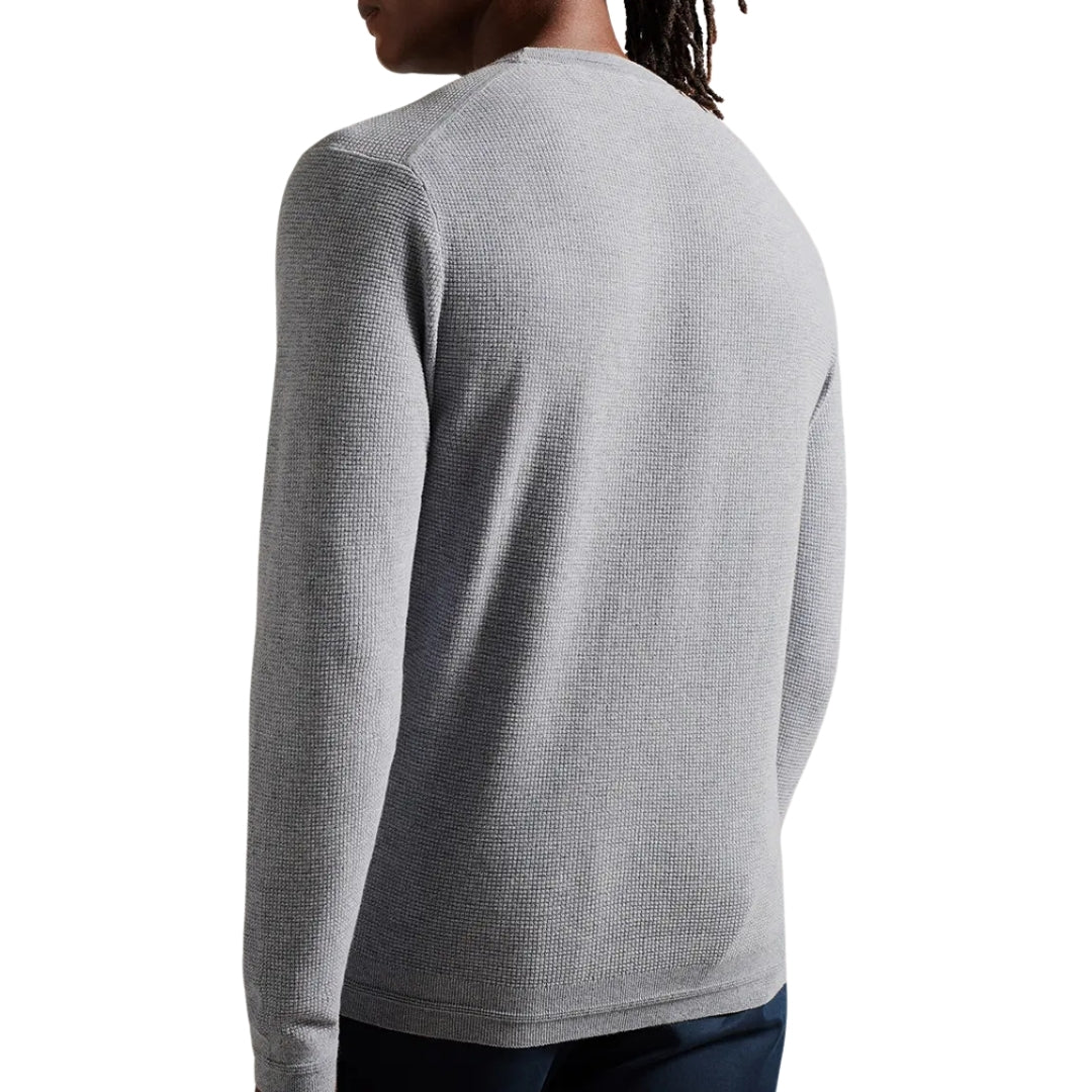 Ted Baker Staylay Textured Crew Neck Grey Marl Jumper
