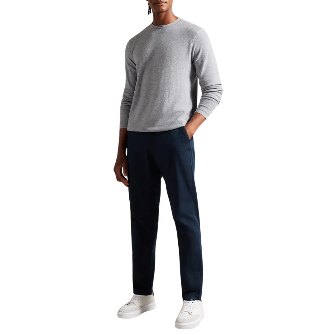 Ted Baker Staylay Textured Crew Neck Grey Marl Jumper