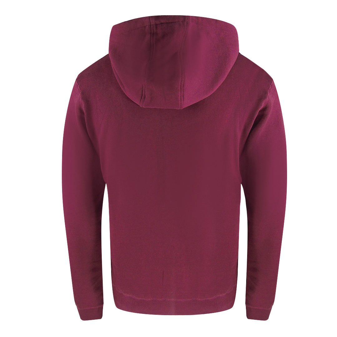 Aquascutum Active Small Logo Burgundy Hoodie