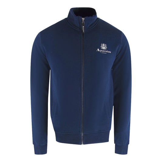 Aquascutum Active Zip Up Navy Blue Sweatshirt