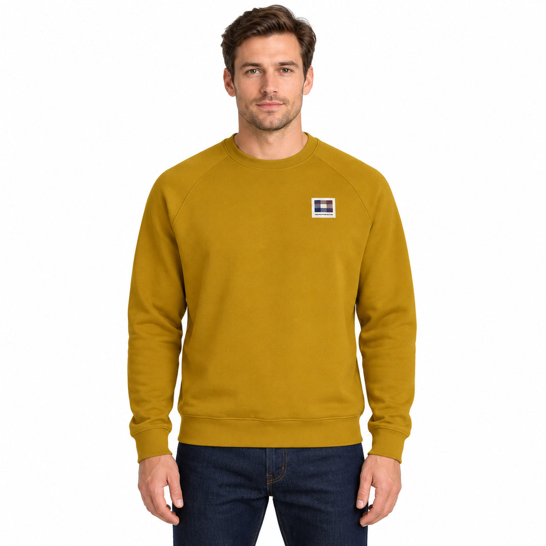 Aquascutum Active Patch Crewneck Chai Tea Jumper