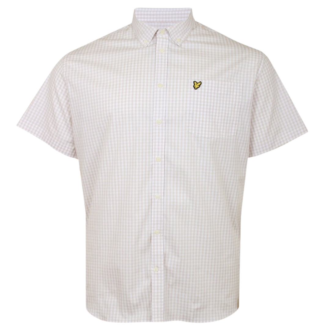 Lyle Scott Short Sleeve Slim Fit Cove Gingham Shirt