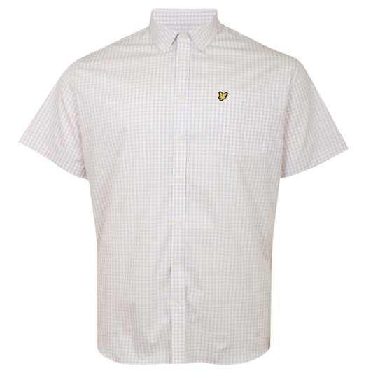 Lyle Scott Short Sleeve Slim Fit Cove Gingham Shirt