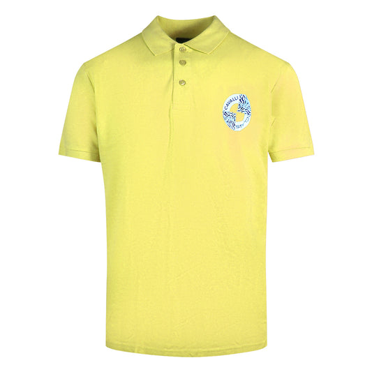 Cavalli Class Circle Logo Yellow Polo Shirt