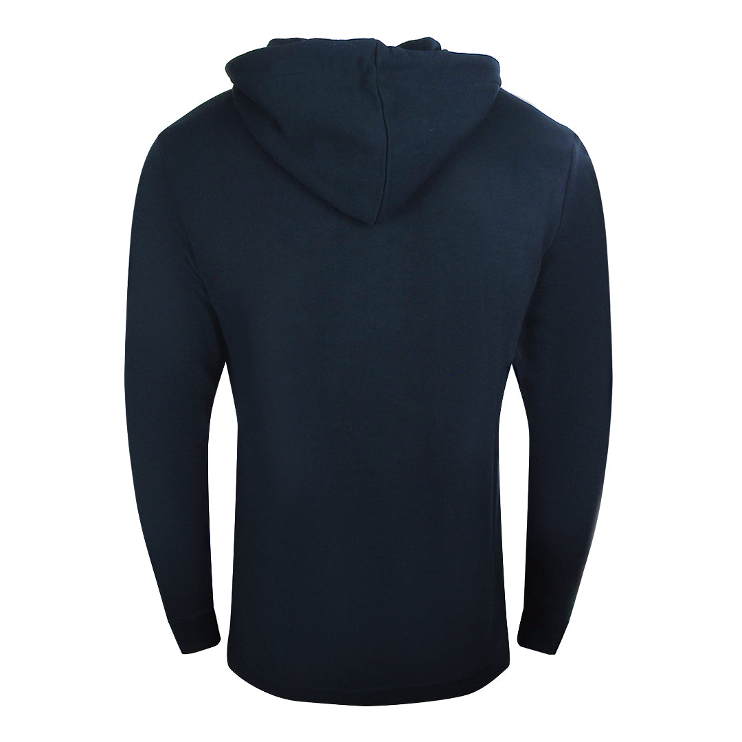 Cavalli Class Floral Bold Logo Navy Blue Zip Up Hoodie L