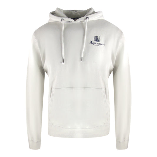 Aquascutum Active Small Logo Antartica White Hoodie