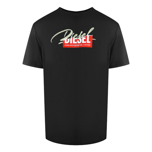 Diesel Signature Diesel Logo Black T-Shirt