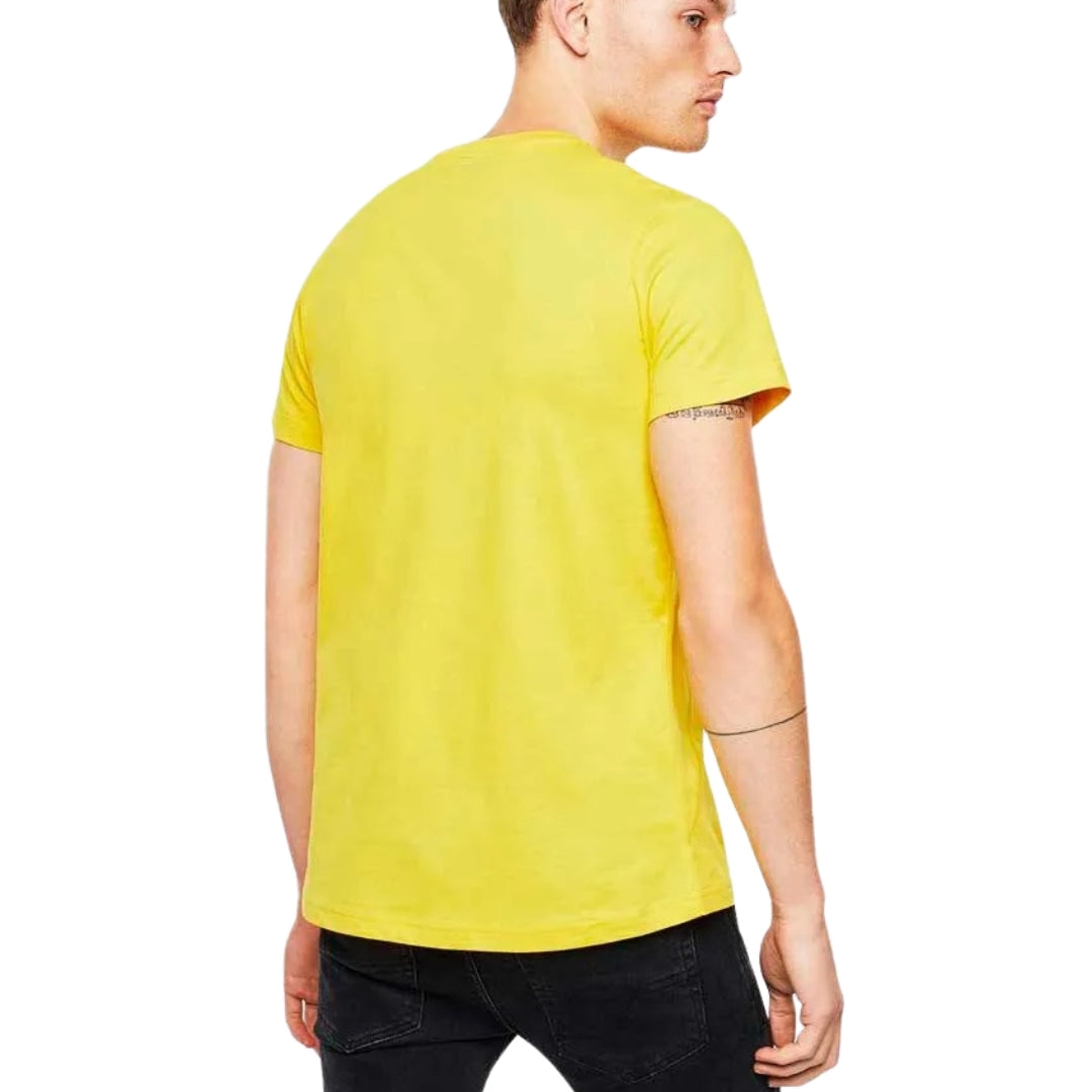 Diesel Denim Division Split Logo Yellow T-Shirt S