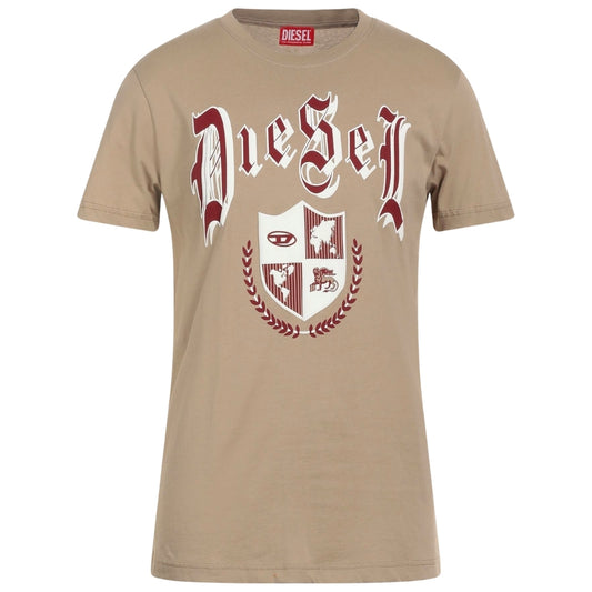 Diesel Medieval Design Dune Beige T-Shirt XXS